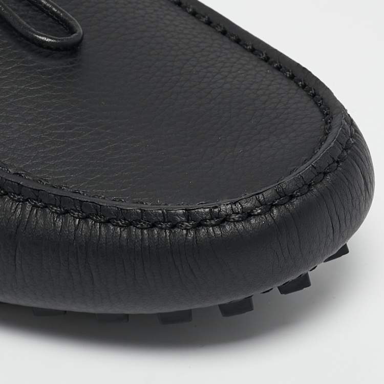 Pre Owned Dior Black Leather Odeon Driver Loafers Size 42