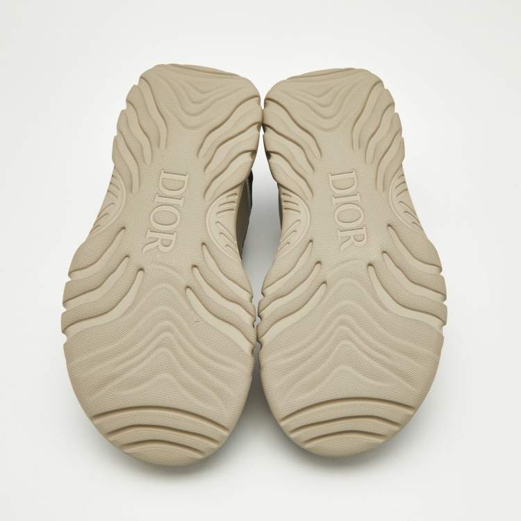 Pre Owned Dior Grey Leather H-Town Flat Sandals Size 41
