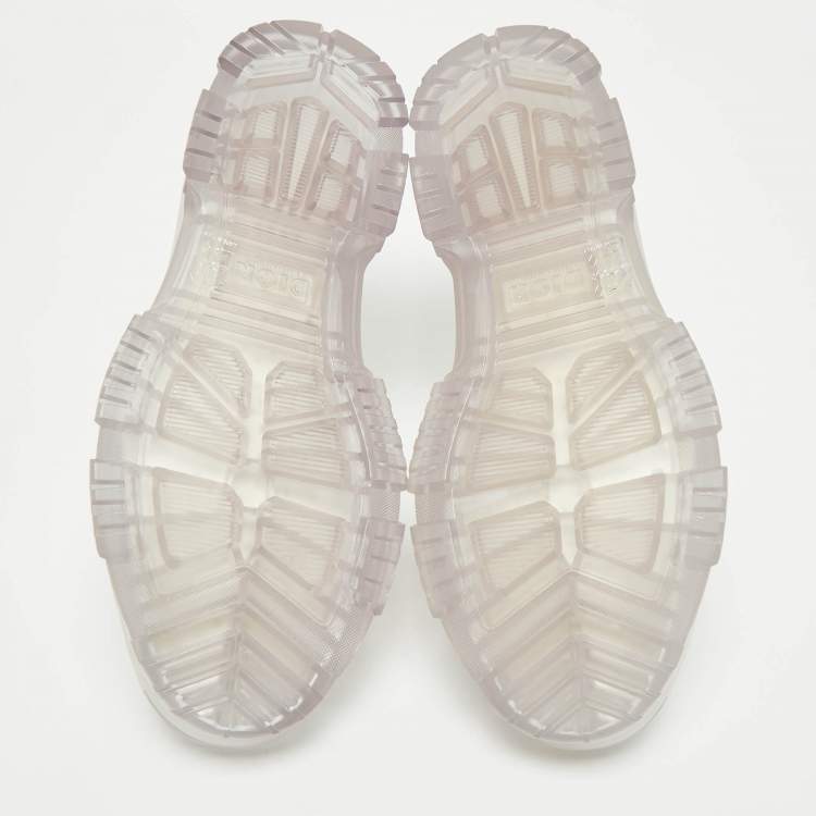 Pre Owned Dior Transparent Rubber High Top Boots Size 42