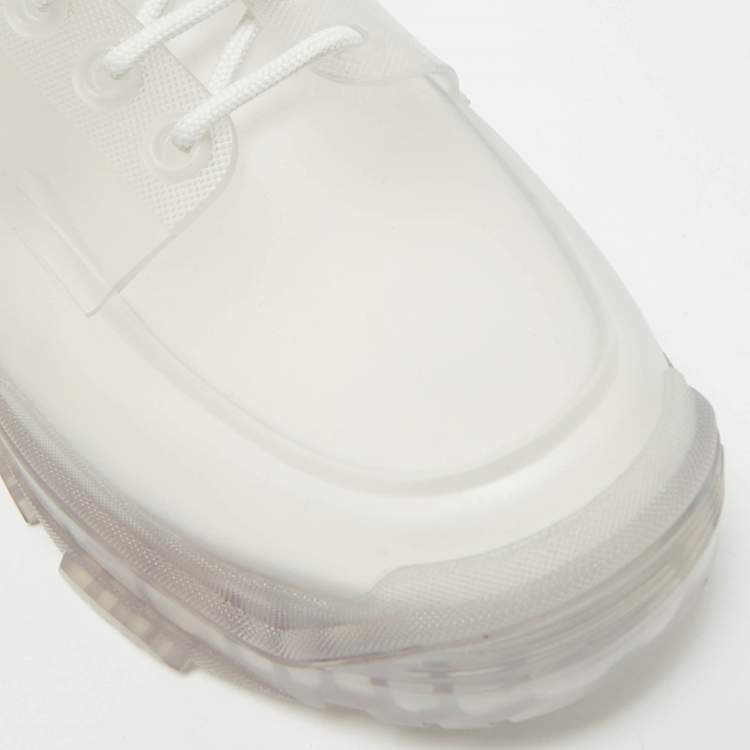 Pre Owned Dior Transparent Rubber High Top Boots Size 42