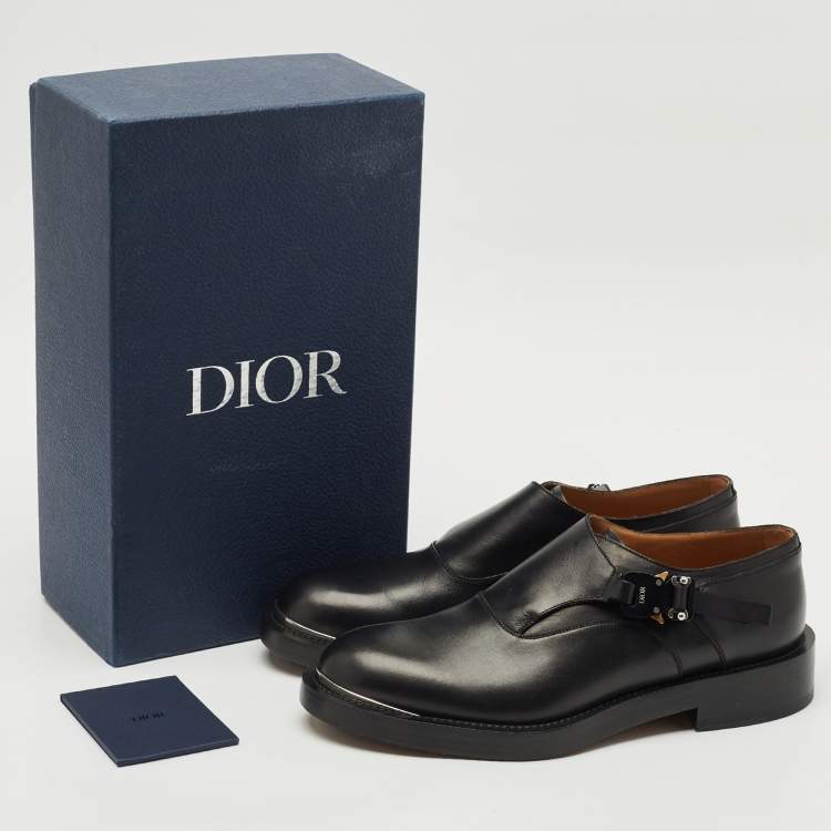 Pre Owned Dior Black Leather Evidence Loafers Size 43