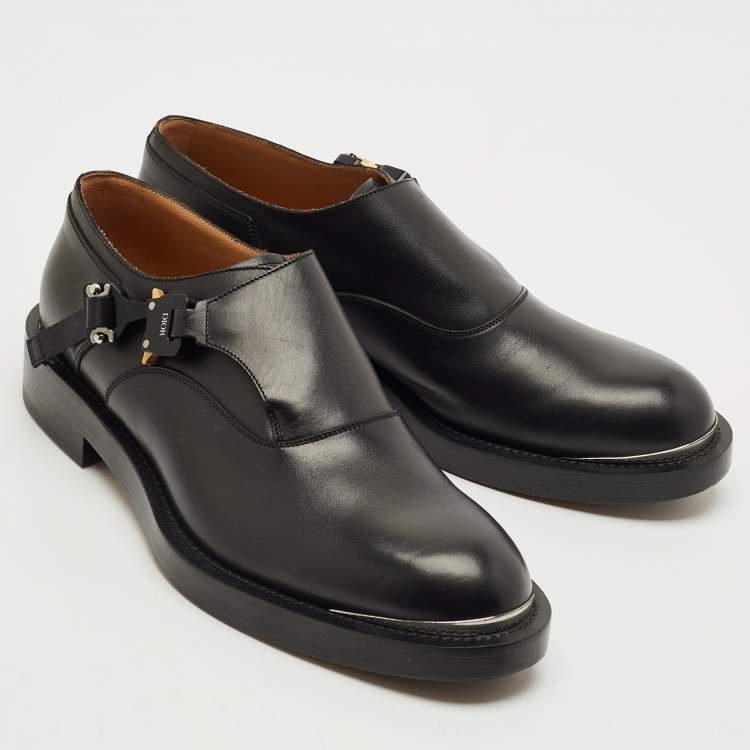 Pre Owned Dior Black Leather Evidence Loafers Size 43