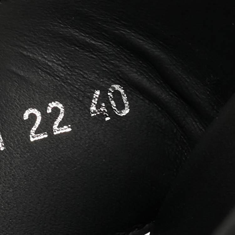 Pre Owned Dior Black Leather Alias Flat Slides Size 40