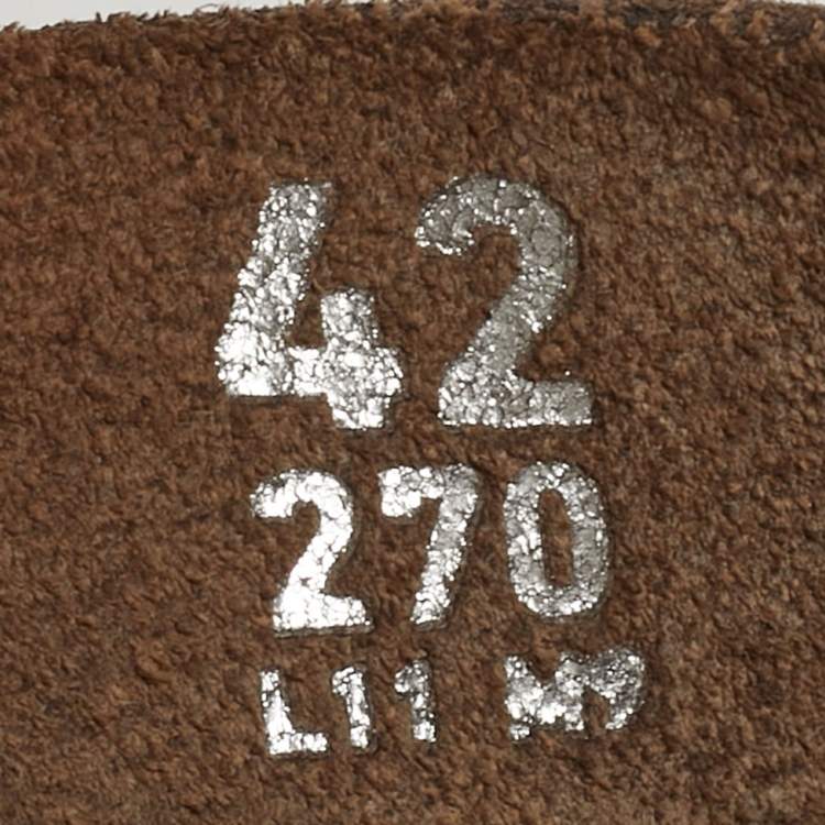 Pre Owned Dior Brown Suede Birkenstock Slingback Sandals Size 42