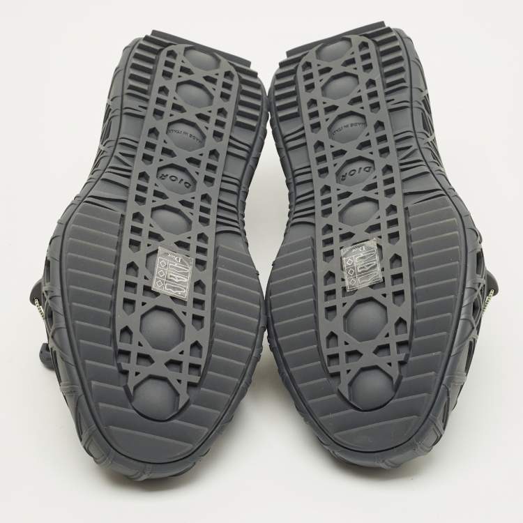 Pre Owned Dior Wrap Size 44 Grey Rubber Lace Up Sneakers