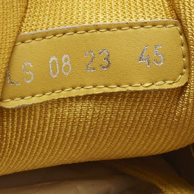 Pre Owned Dior B27 Size 45 Yellow Leather and PVC Low Top Sneakers