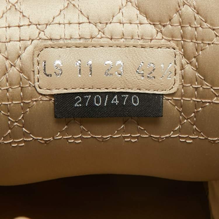 Pre Owned Dior B9S Skater Size 42.5 Beige Cannage Leather Low Top Sneakers