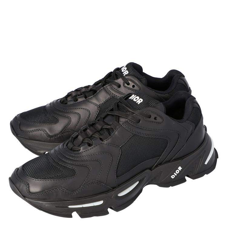 Pre Owned Dior Black Technical Mesh and Leather CD1 Platform Sneakers Size 42