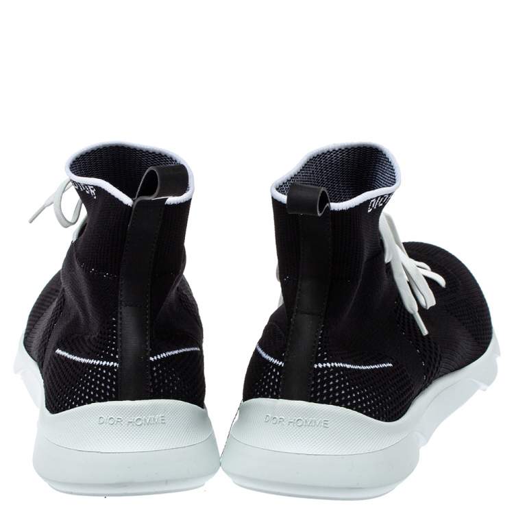 Pre Owned Dior Black Knit B21 Socks Hi Top Sneakers Size 45
