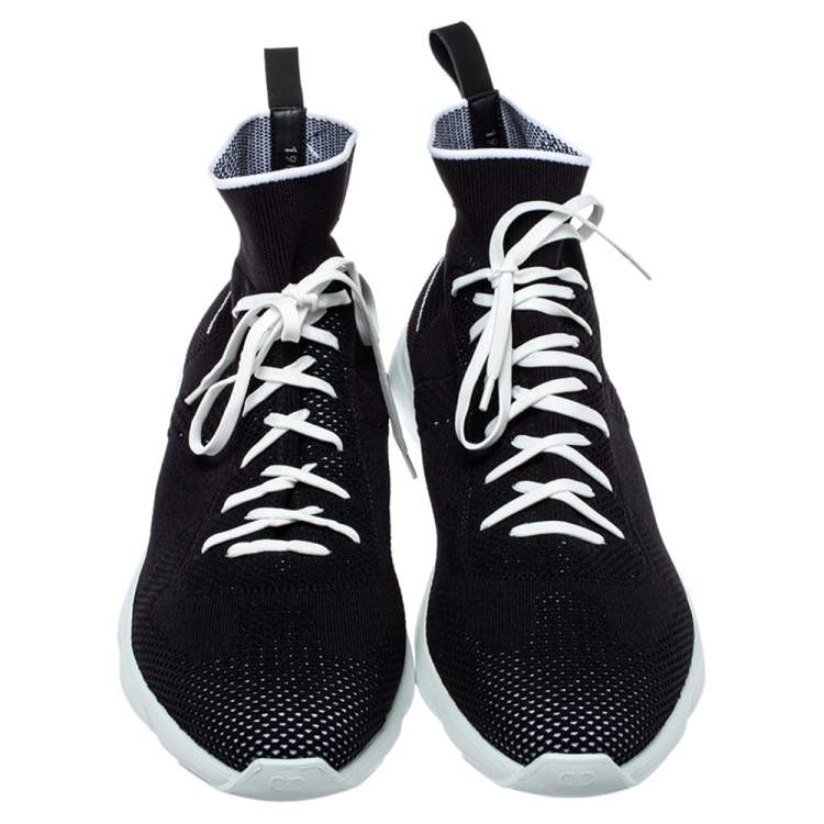 Pre Owned Dior Black Knit B21 Socks Hi Top Sneakers Size 45