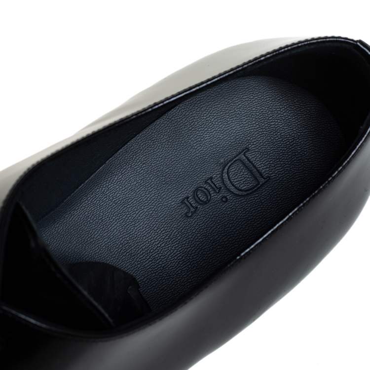 Pre Owned Dior Black Leather Derby Size 46 