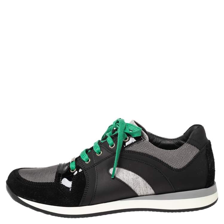 Pre Owned Dior Multicolor Leather And Suede Lace Up Sneakers Size 38