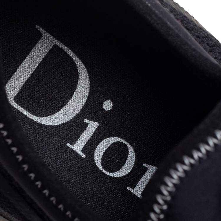 Pre Owned Dior Black Knit Fabric B21 Neo Low Top Sneakers Size 41
