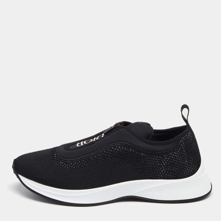 Pre Owned Dior Black Mesh And Fabric B25 Sneaker Size 45