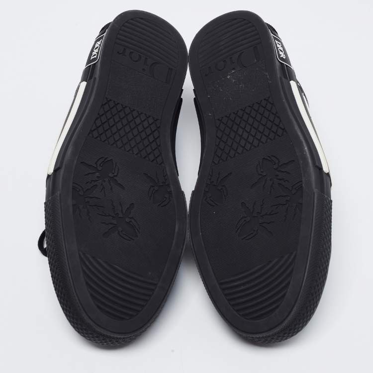 Pre Owned Dior Black Rubber and Mesh B23 Low-Top Sneakers Size 42.5
