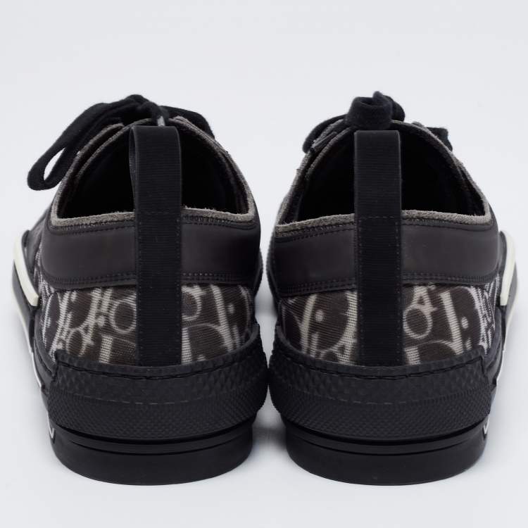 Pre Owned Dior Black Rubber and Mesh B23 Low-Top Sneakers Size 42.5