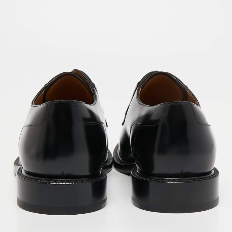 Pre Owned Dior Black Patent Leather Lace Derby Size 41