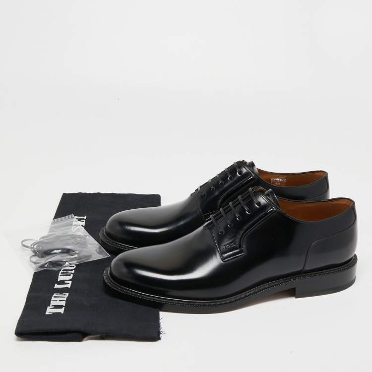 Pre Owned Dior Black Patent Leather Lace Derby Size 41