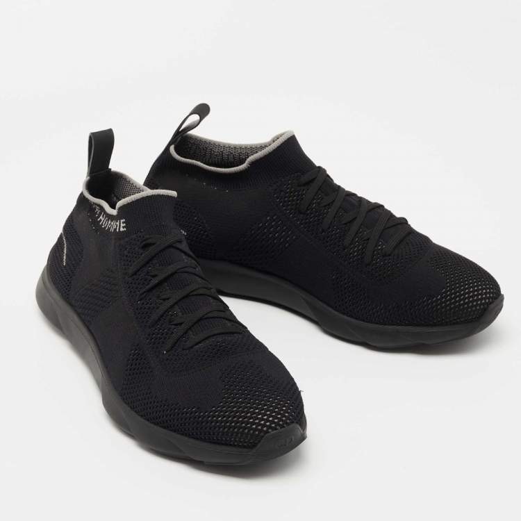 Pre Owned Dior Black Knit Fabric B21 Sneakers Size 40