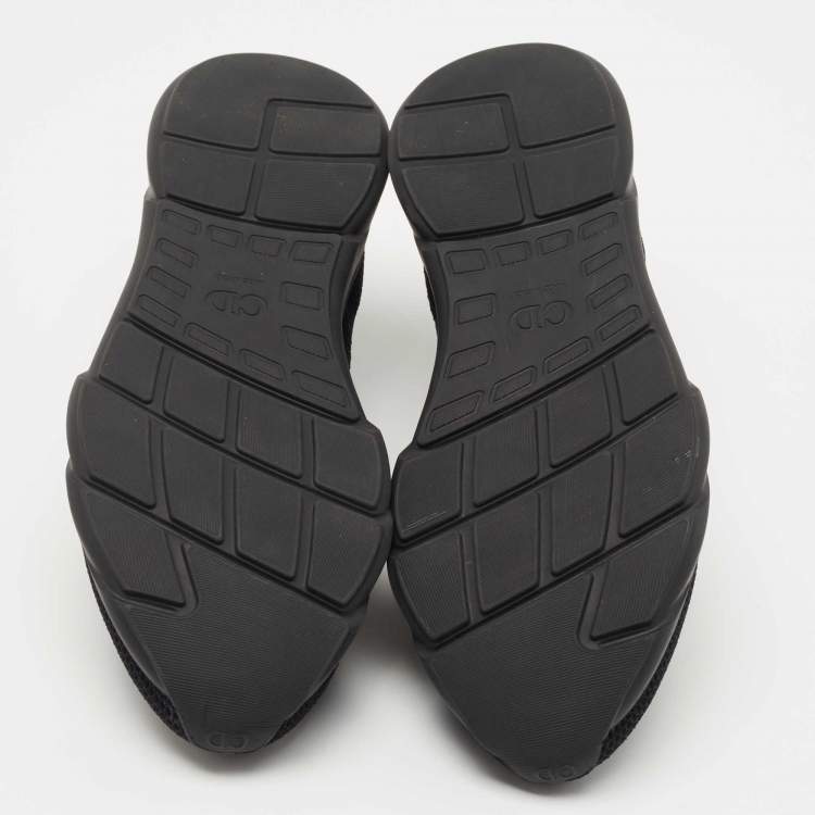 Pre Owned Dior Black Knit Fabric B21 Sneakers Size 40