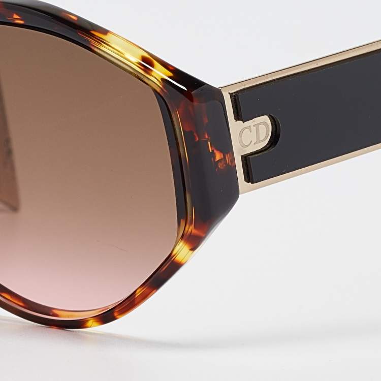 Pre Owned Dior Tortoise Gradient 8686 DiorClan1 Aviator Sunglasses