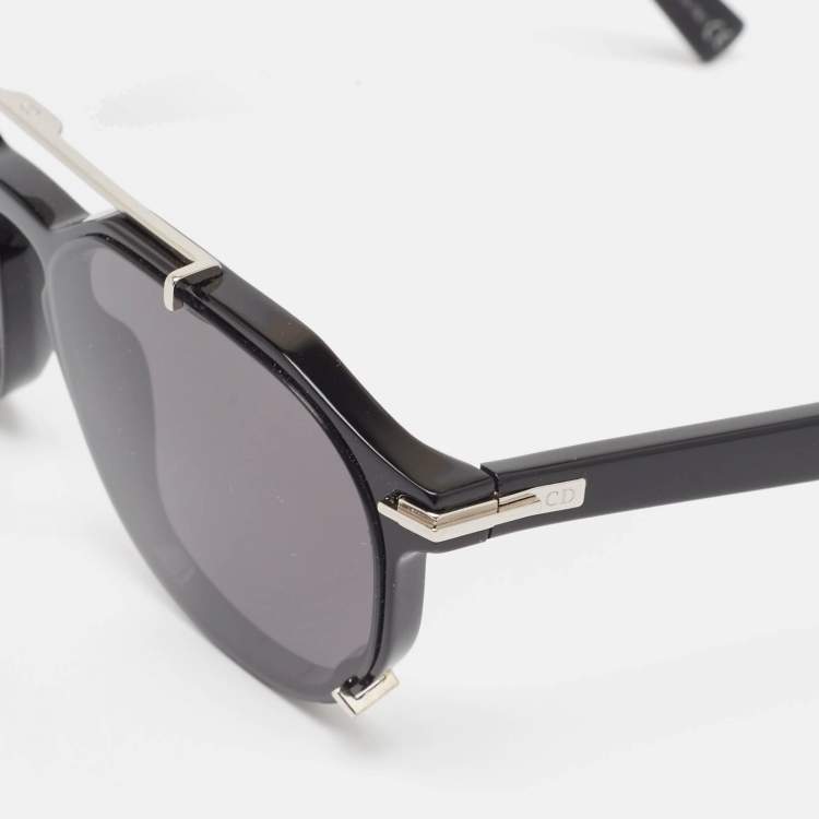 Pre Owned Dior Black Dior Blacksuit RI Aviator Sunglasses
