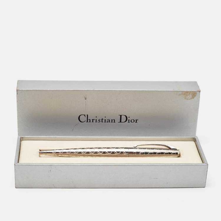 Pre Owned Dior Silver Tone Ballpoint Pen