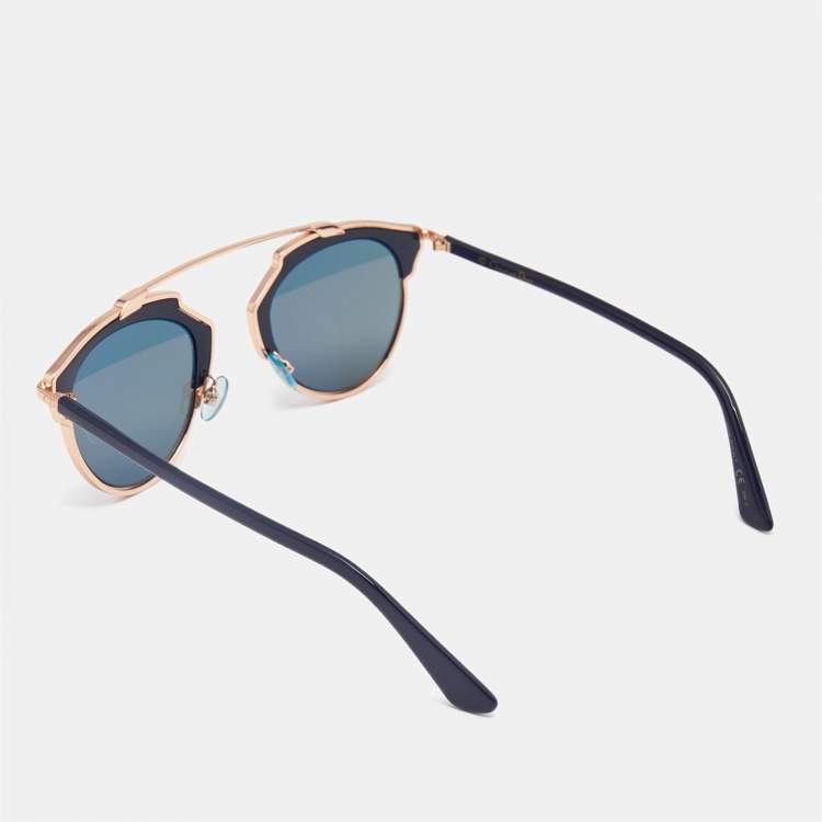 Pre Owned Dior Navy Blue/Black So Real Aviator Sunglasses