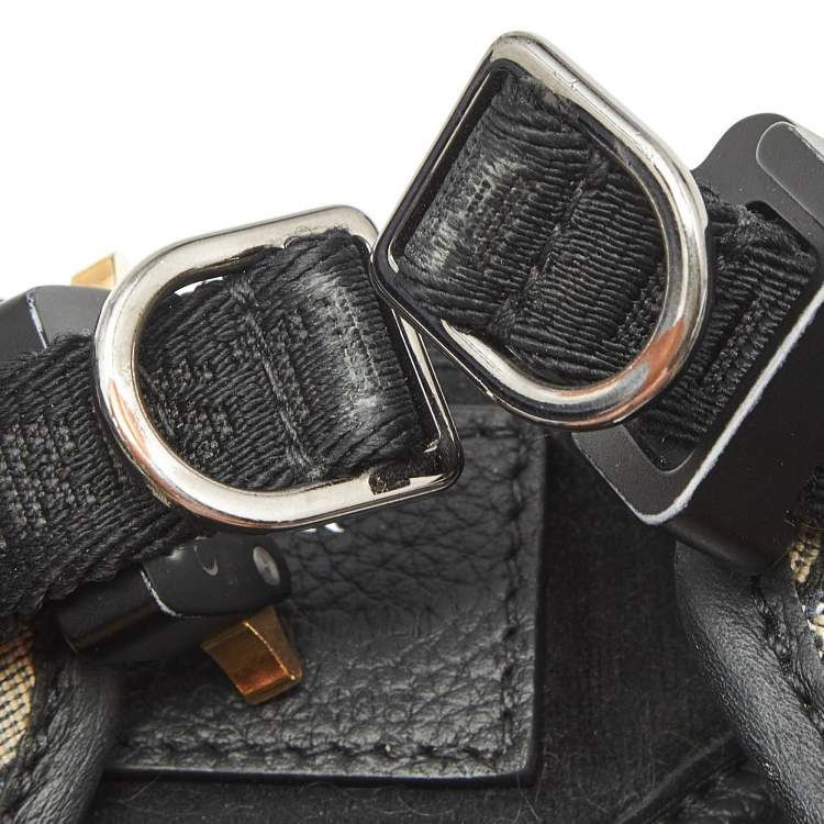 Pre Owned Dior Navy Blue Oblique Canvas and Leather Pet Harness S