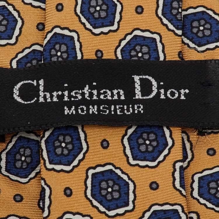 Pre Owned Dior Multicolor Vintage Printed Silk Traditional Tie