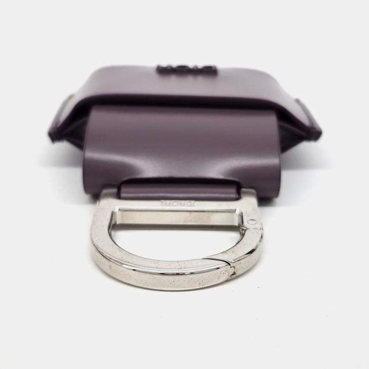 Pre Owned غلاف إيربودز ديور جلد أرجواني