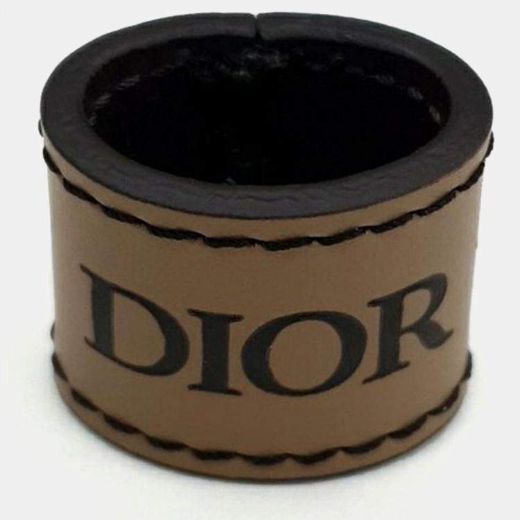 Pre Owned Dior silk scarf + scarf ring