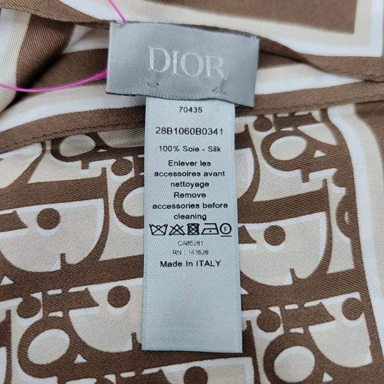 Pre Owned Dior silk scarf + scarf ring