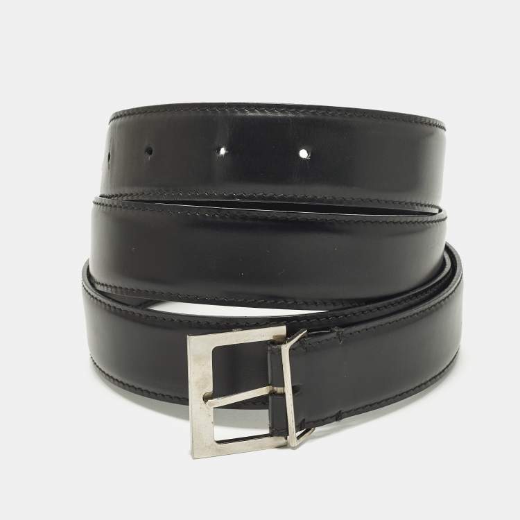 Pre Owned Dior 110CM Buckle Belt Black Leather