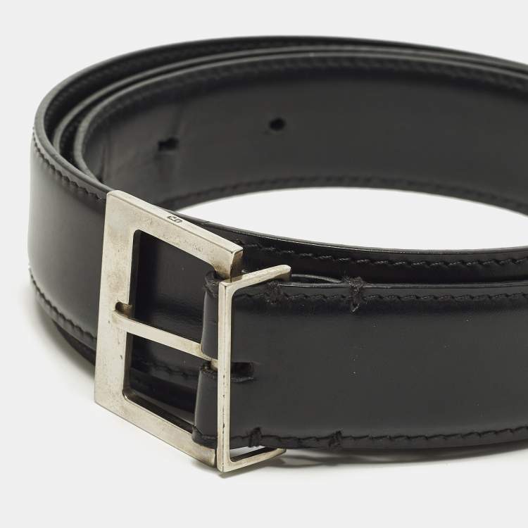 Pre Owned Dior 110CM Buckle Belt Black Leather