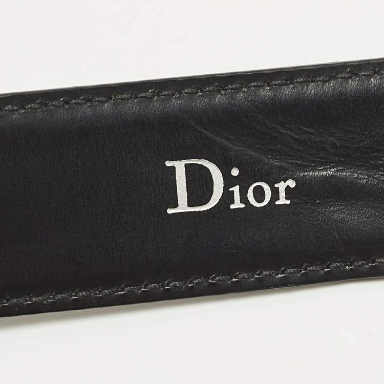 Pre Owned Dior 110CM Buckle Belt Black Leather