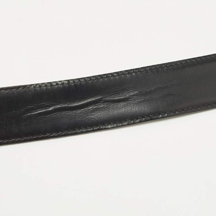 Pre Owned Dior 110CM Buckle Belt Black Leather