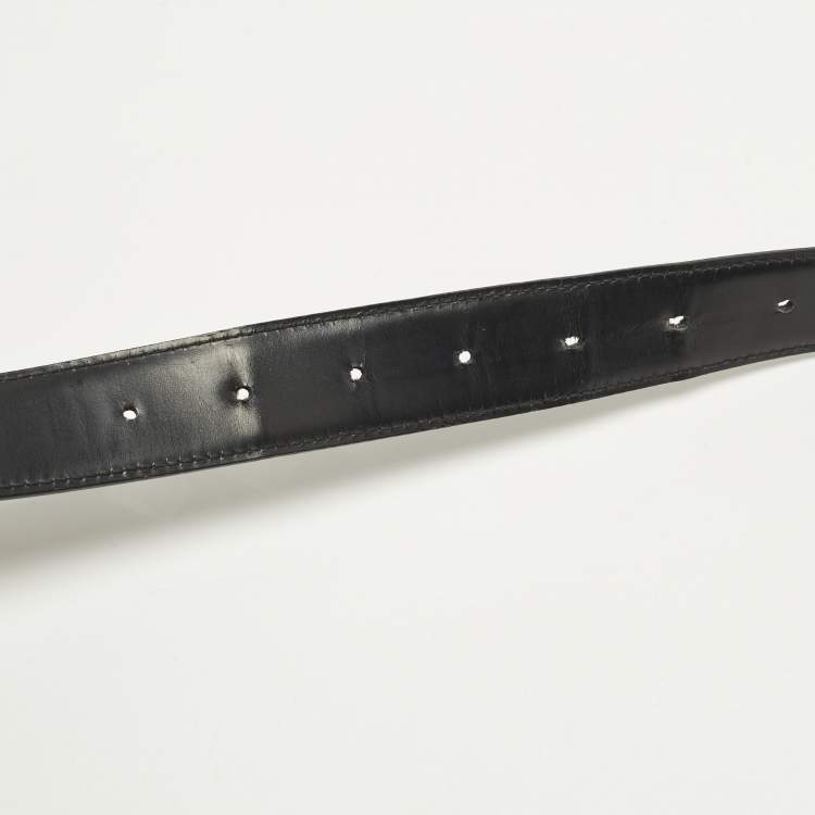 Pre Owned Dior 110CM Buckle Belt Black Leather