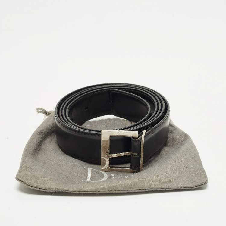 Pre Owned Dior 110CM Buckle Belt Black Leather