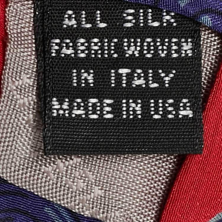 Pre Owned Christian Dior Monsieur Vintage Red Circle Print Silk Tie