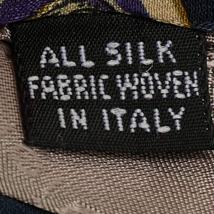 مملوكة مسبقًا ربطة عنق كريستيان ديور حرير منقوشة زرقاء قاتمة منتصف الليل عتيقة