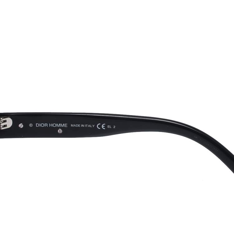 Pre Owned Dior Homme Brown/ Grey Gradient Black Tie 112S Rectangle Sunglasses