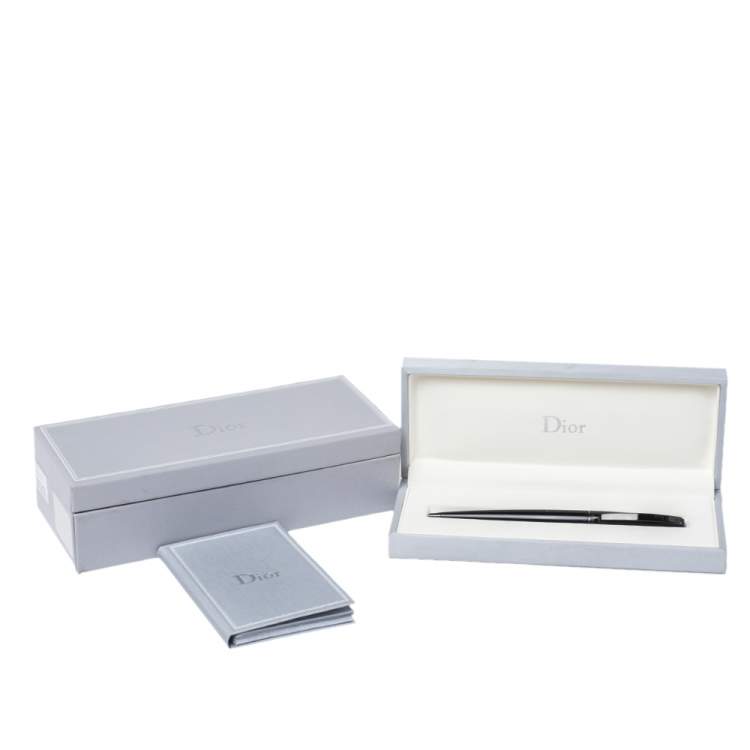 Pre Owned Dior Black Composite & Textured Finish Ballpoint Pen