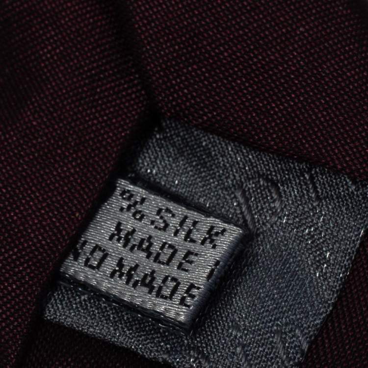 Pre Owned Dior Homme Bordeaux Silk Skinny Tie 