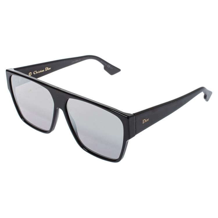 Pre Owned Dior Black Mirror Dior Hit Square Sunglasses