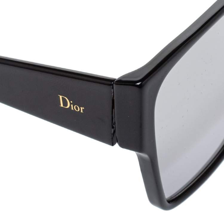 Pre Owned Dior Black Mirror Dior Hit Square Sunglasses