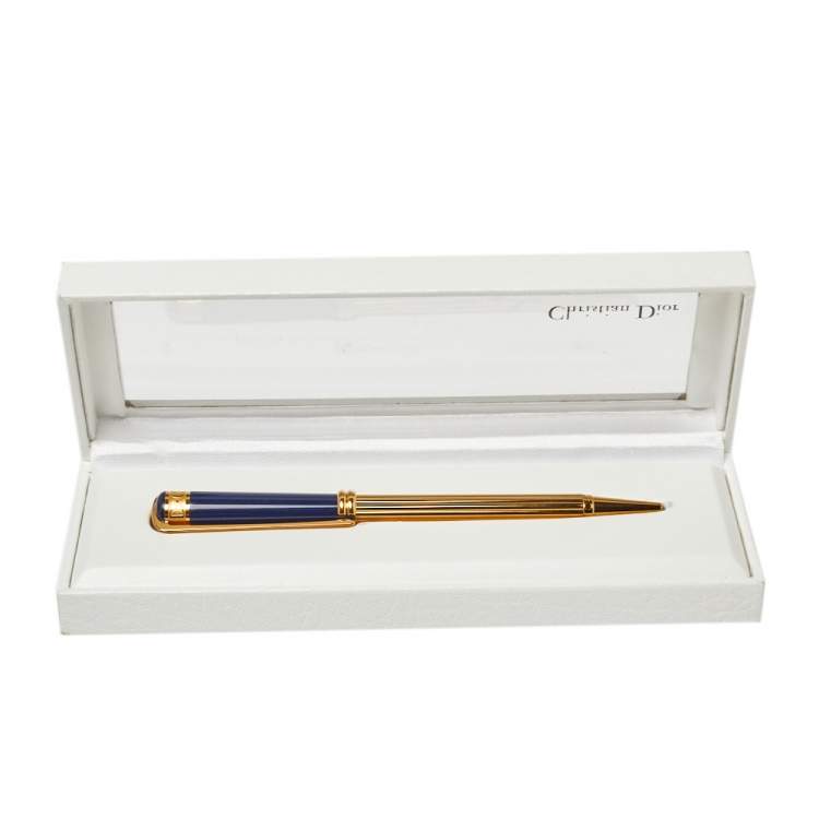 Pre Owned Christian Dior Vintage Gold Tone Ballpoint Pen