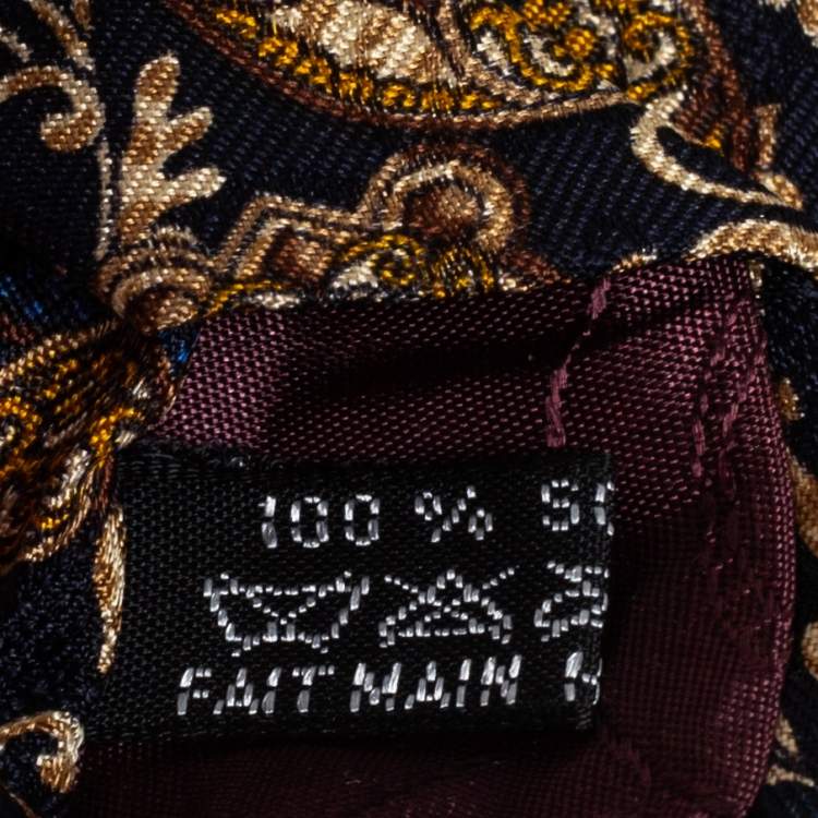 Pre Owned Dior Vintage Multicolor Printed Silk Traditional Tie