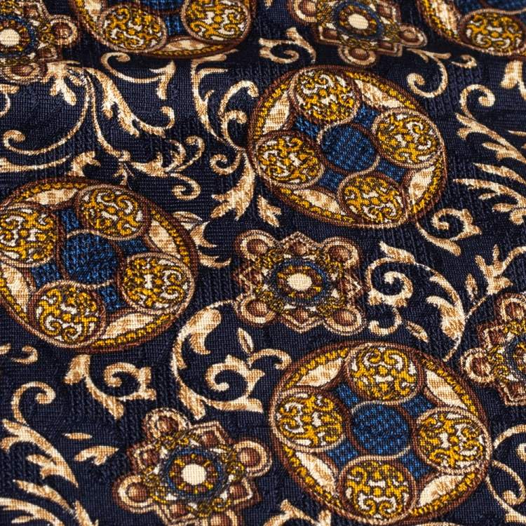 Pre Owned Dior Vintage Multicolor Printed Silk Traditional Tie