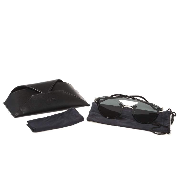 Pre Owned Dior Homme Black/ Dark Grey Diorfuturistic Aviator Sunglasses